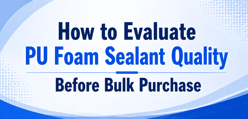 How to Evaluate PU Foam Sealant Quality Before Bulk Purchase