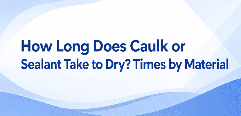 How Long Does Caulk or Sealant Take to Dry? Times by Material