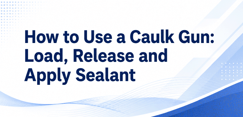How to Use a Caulk Gun: Load, Release and Apply Sealant