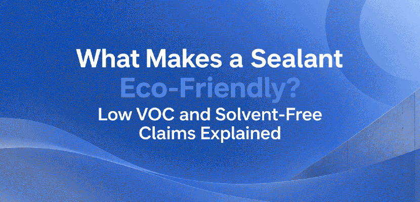 What Makes a Sealant Eco-Friendly? Low VOC and Solvent-Free Claims Explained
